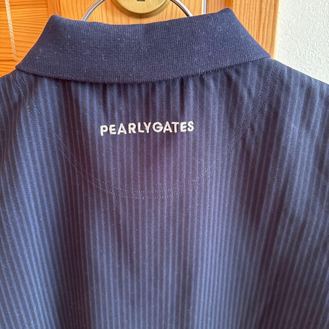PEARLY GATES パーリーゲイツ 半袖ポロシャツ ストライプ地模様