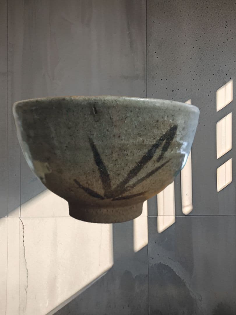 古唐津茶碗　絵唐津草紋　時代物　骨董