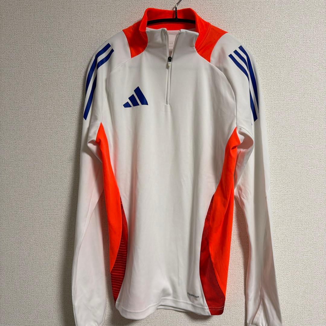 adidas ジャージ上下セット Mサイズ ホワイト/ブルー