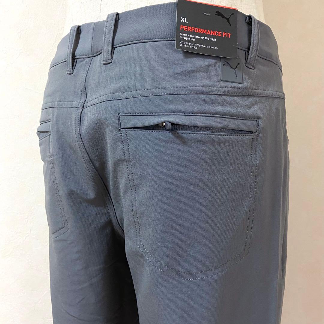 プーマ ゴルフ 裏微起毛 パンツ ストレッチ 防寒 メンズXL LL グレー