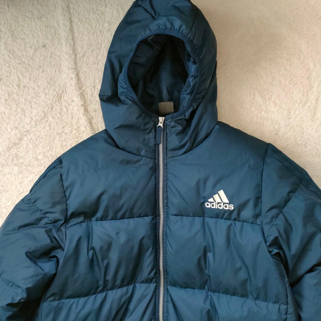 【adidas】超ロングベンチコート ネイビー ダウン美品