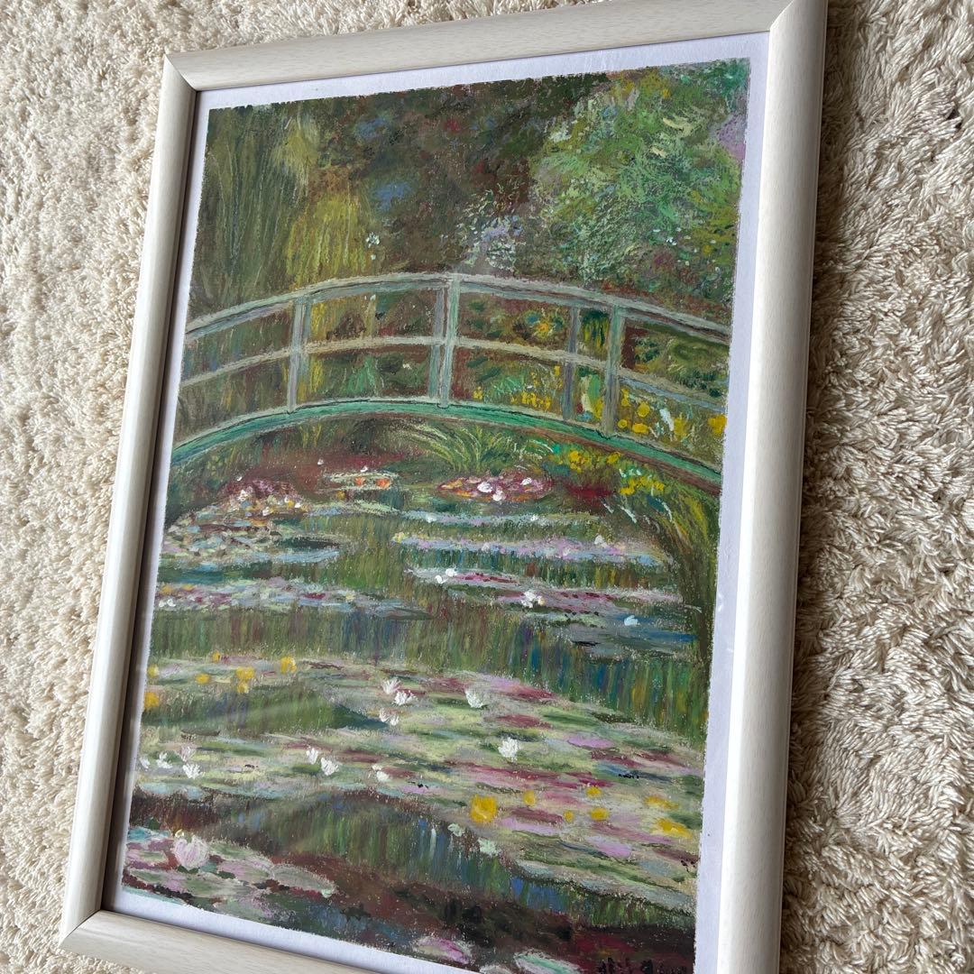 睡蓮　Bridge over a Pond of Water Lilies 模写