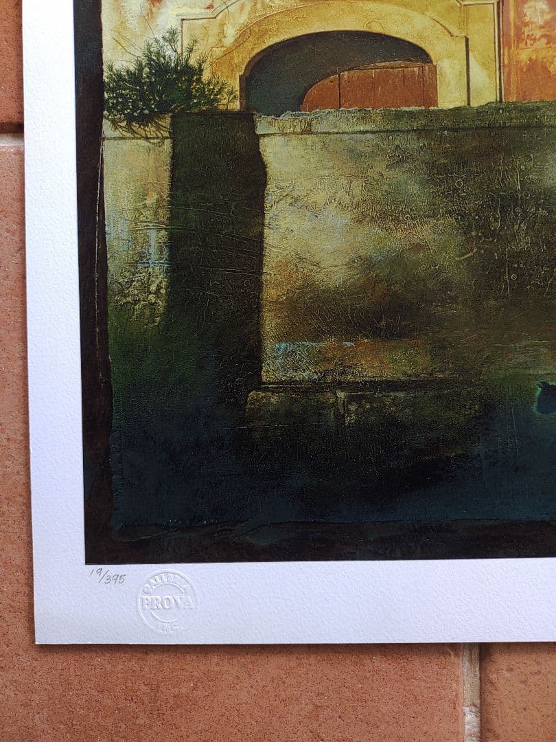 佐野一彦　ジクレー版画　「街角」