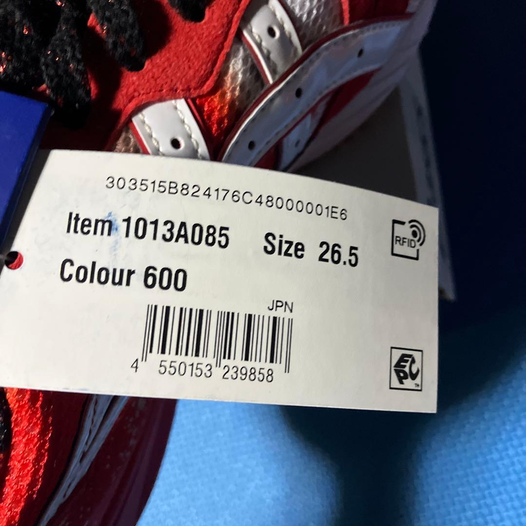 新品 asics TARTHER JAPAN TOKYO 26.5cm 赤/白