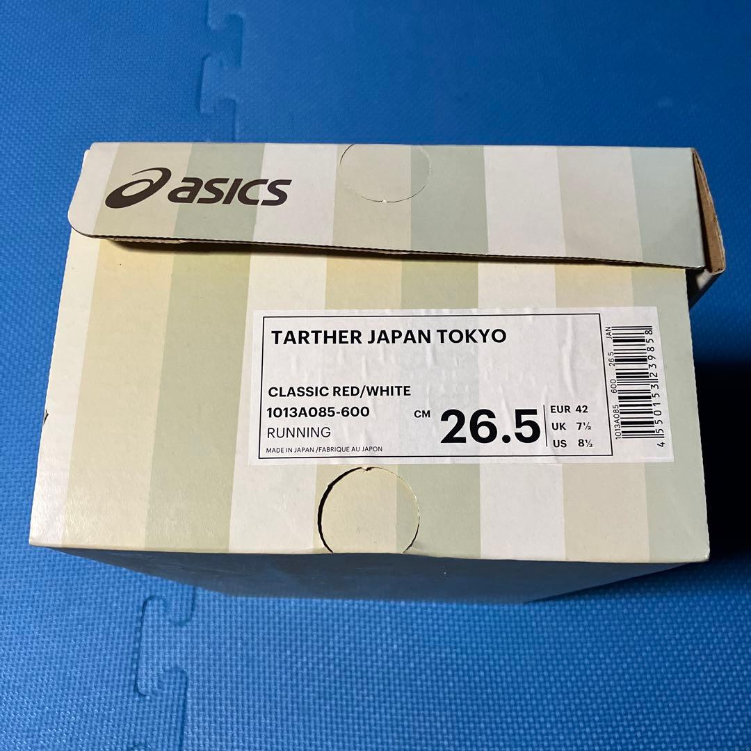 新品 asics TARTHER JAPAN TOKYO 26.5cm 赤/白