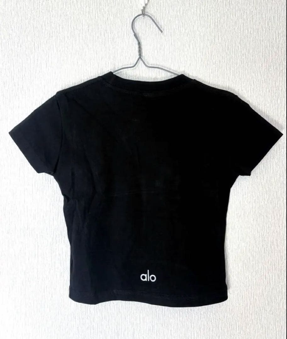 新品タグ付き alo yoga アローヨガ ショートスリーブTシャツ ブラックS