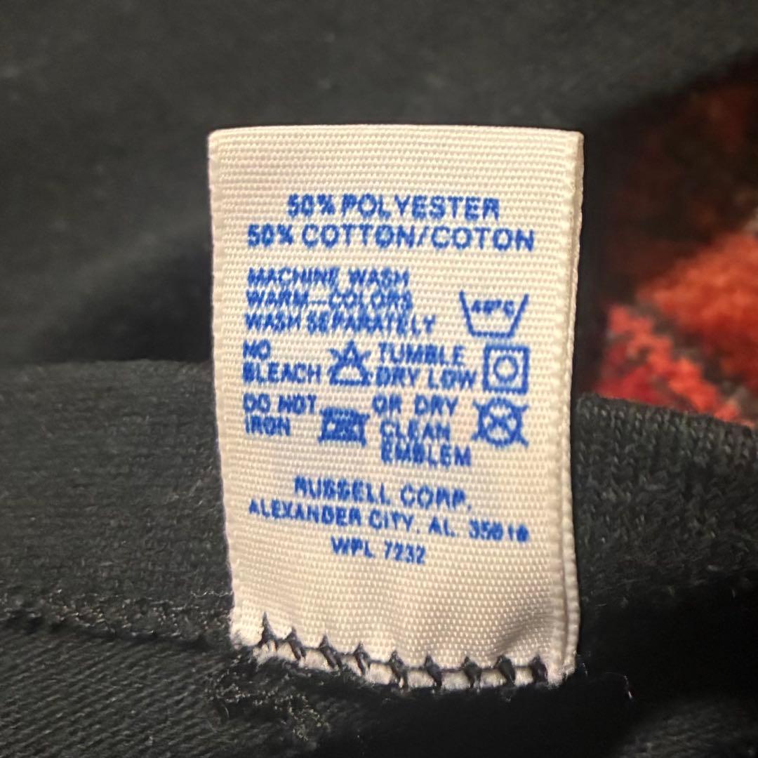 80S USA製 RUSSELL フットボールシャツ ブラックイエロー L
