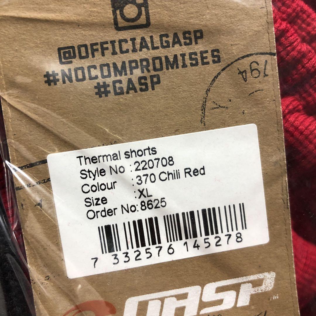 gasp サーマルショーツ　レッド　XL