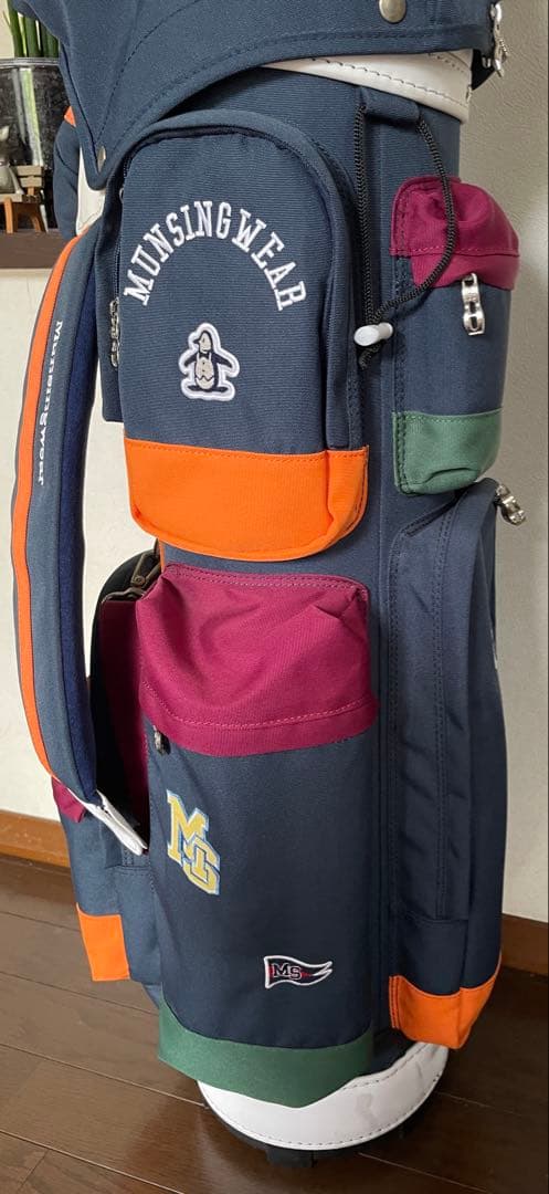 Munsingwear キャディバッグ 多機能ポケット付き