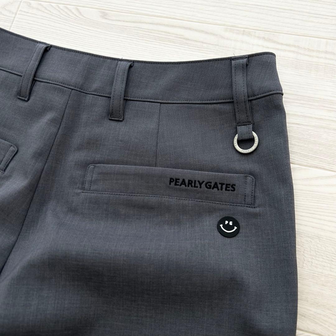 超美品　ほぼ新品　パーリーゲイツ　パンツ　ストレッチ　ニコちゃん　グレー　1