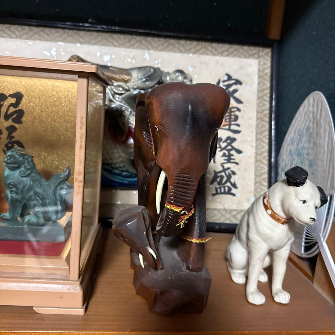 木製象の彫刻 約15cm