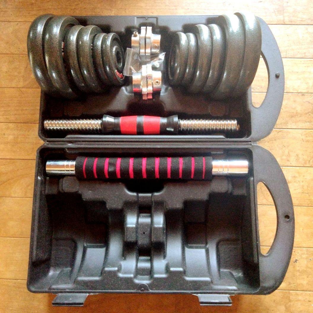 CHROME DUMBELL SET 20KG ダンベル 鉄アレイ ケース付