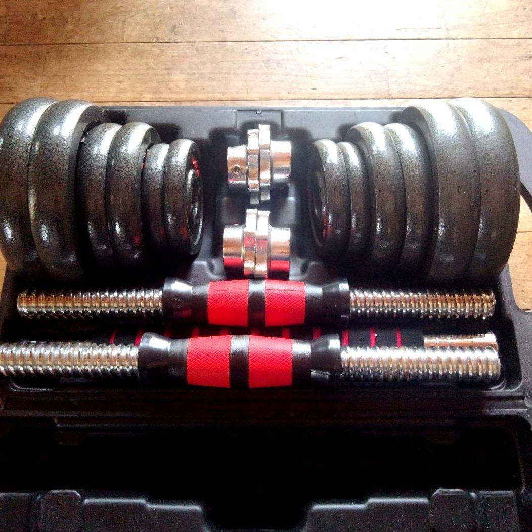CHROME DUMBELL SET 20KG ダンベル 鉄アレイ ケース付