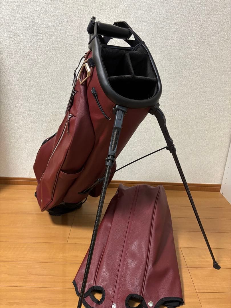 VESSEL キャディバッグ VLS Lux マローン(エビ茶)色　超美品