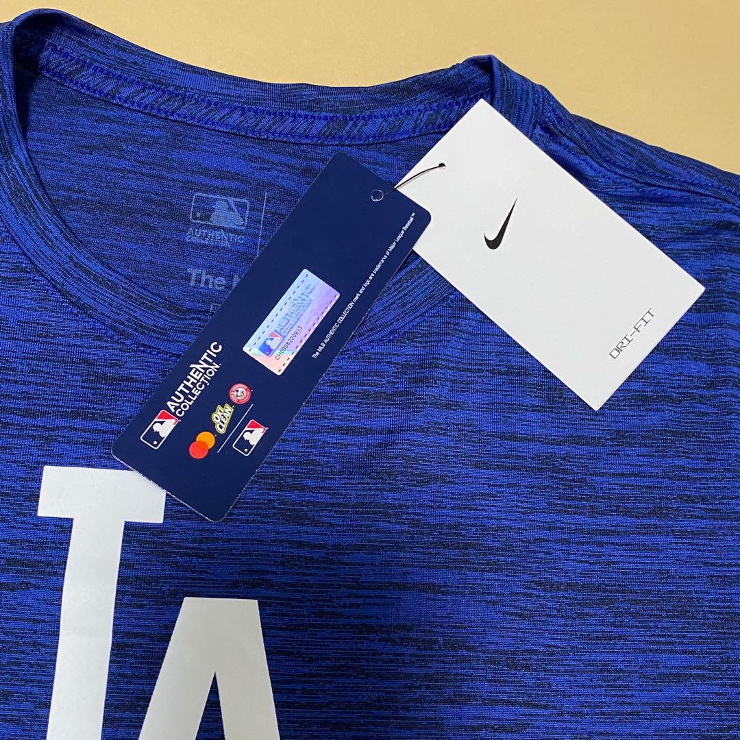 Lサイズ　レディース　ドジャース　オーセンティック　ドライTシャツ