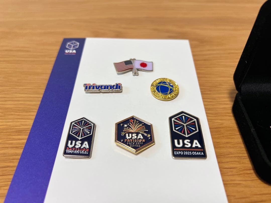 USAアメリカパビリオン大阪関西万博エキスポ2025ピンバッジ6点&カフスボタン