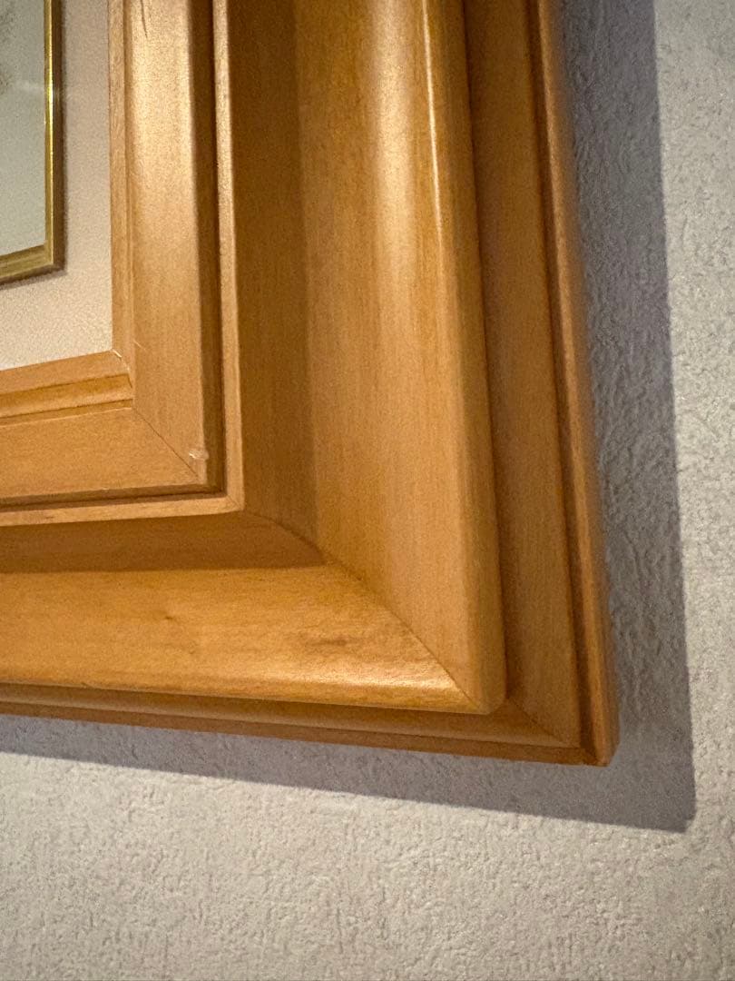 希少 昭和レトロ 少女画 肉筆 キャンバス 額装 サイン有 厚型パネル 一点もの
