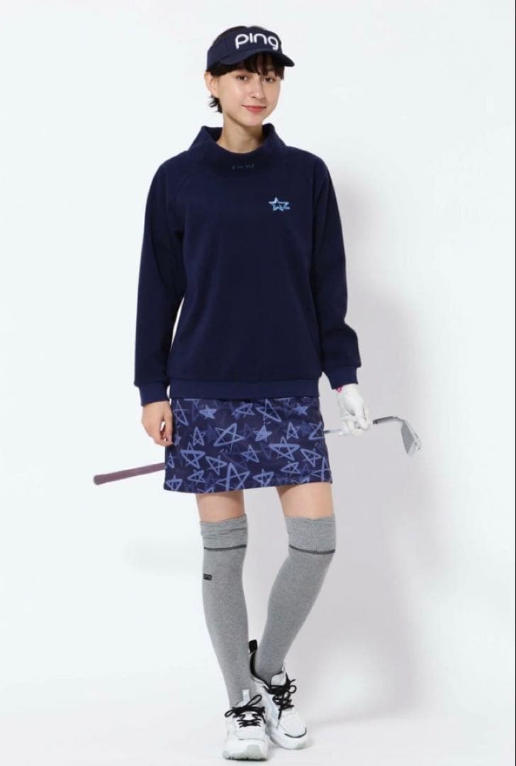 S ☆新品☆ PING フリースプルオーバー　レディース　14300円　ネイビー