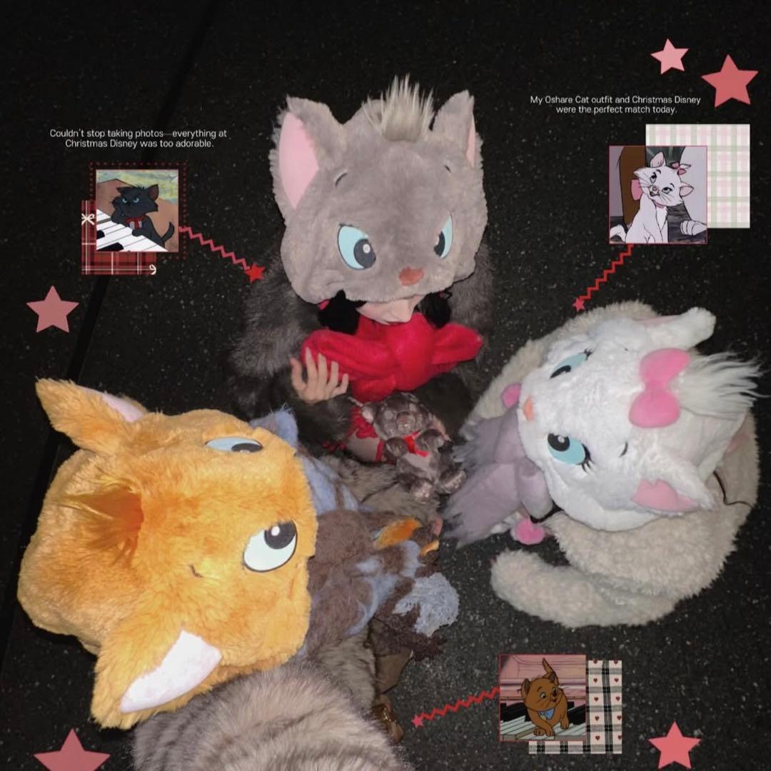 新品 3色 マリー ファンキャップ ディズニー　パルパルーザ　制服 猫　耳