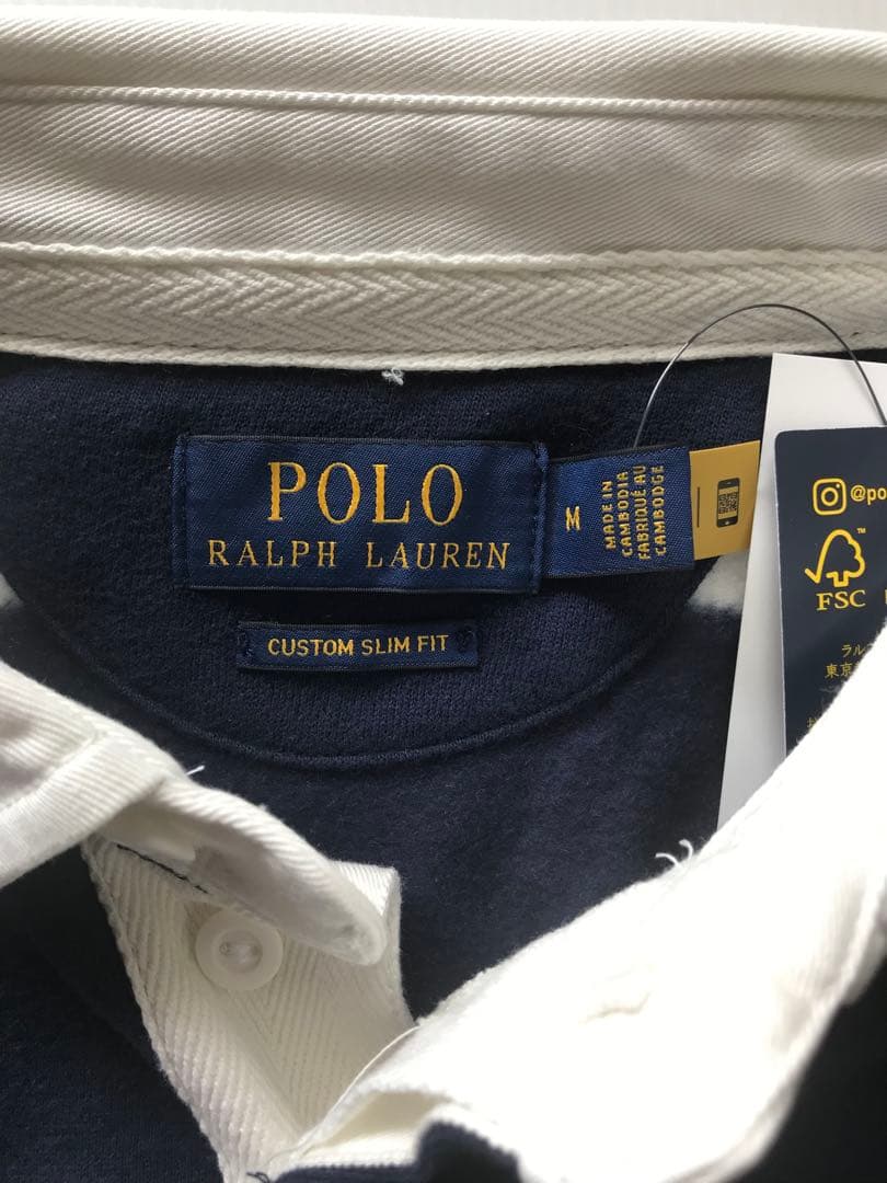Polo Ralph Lauren ⭐️新品ラガーシャツ⭐️ネイビー/ホワイト⭐️