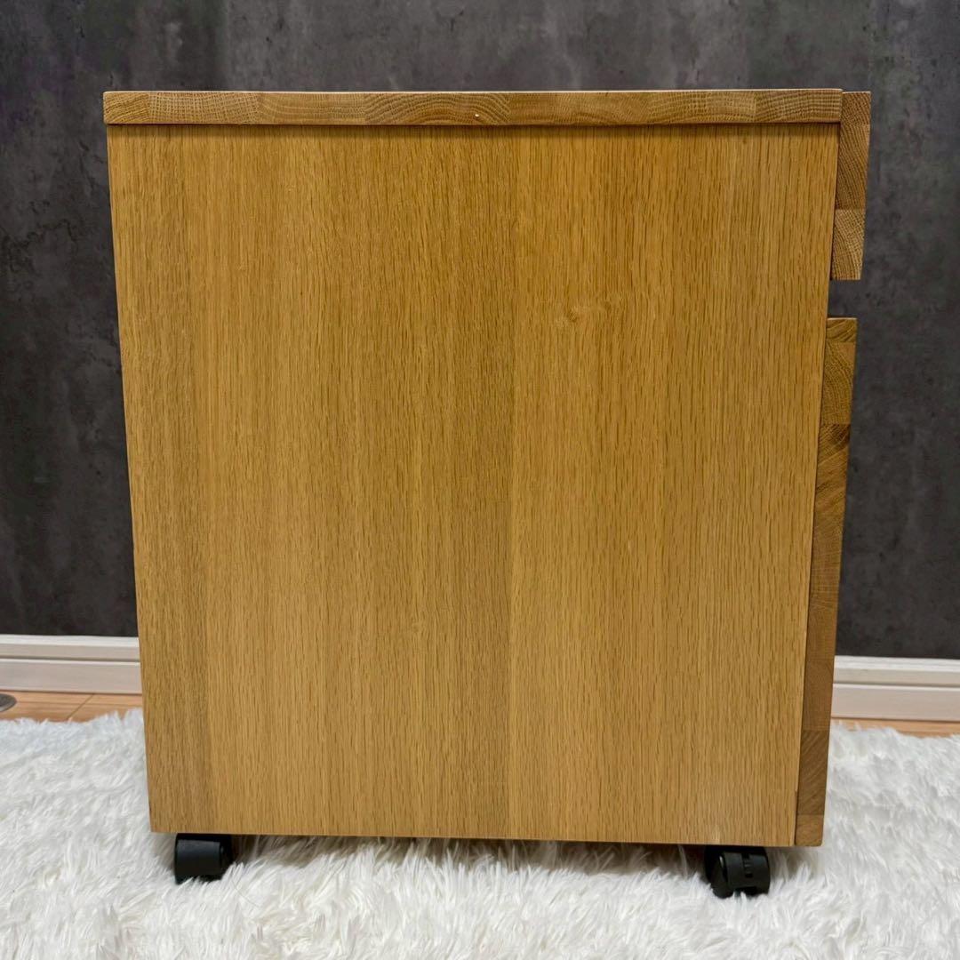完成品☆無印良品 無垢材キャビネット 引出し2段 オーク