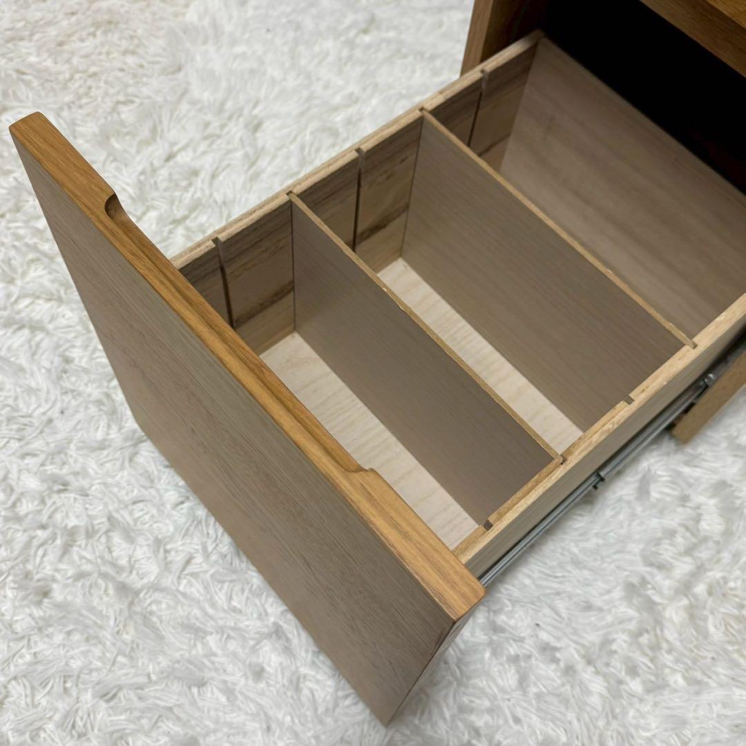 完成品☆無印良品 無垢材キャビネット 引出し2段 オーク