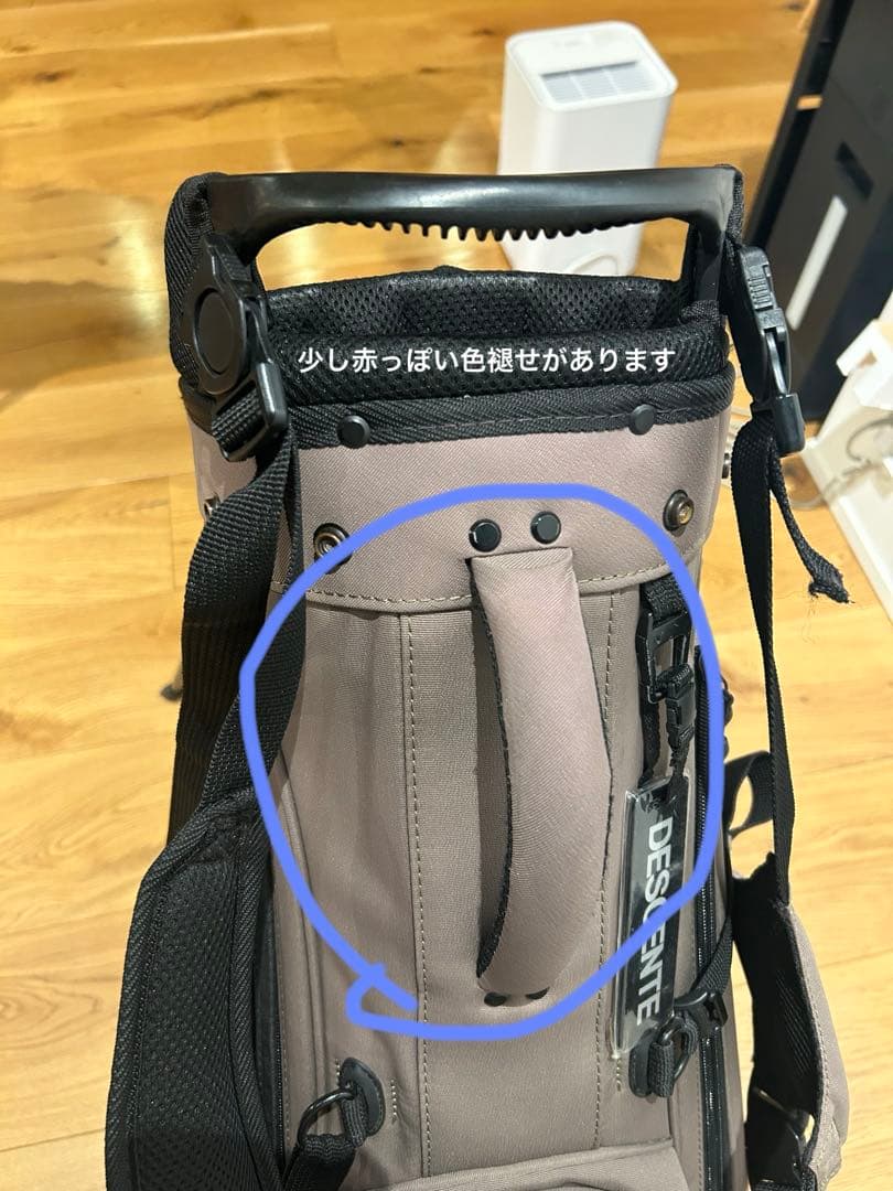 DESCENTE スタンド付きゴルフバッグ カーキ