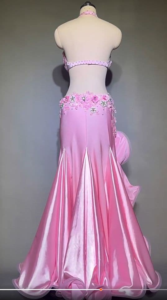 ベリーダンス衣装 セットアップ ブラスカート 花モチーフ オーダーメイド