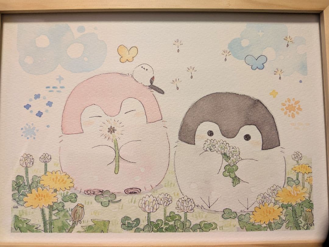 コウペンちゃん　原画展　2019年　複製原画　「春とコウペンちゃん」