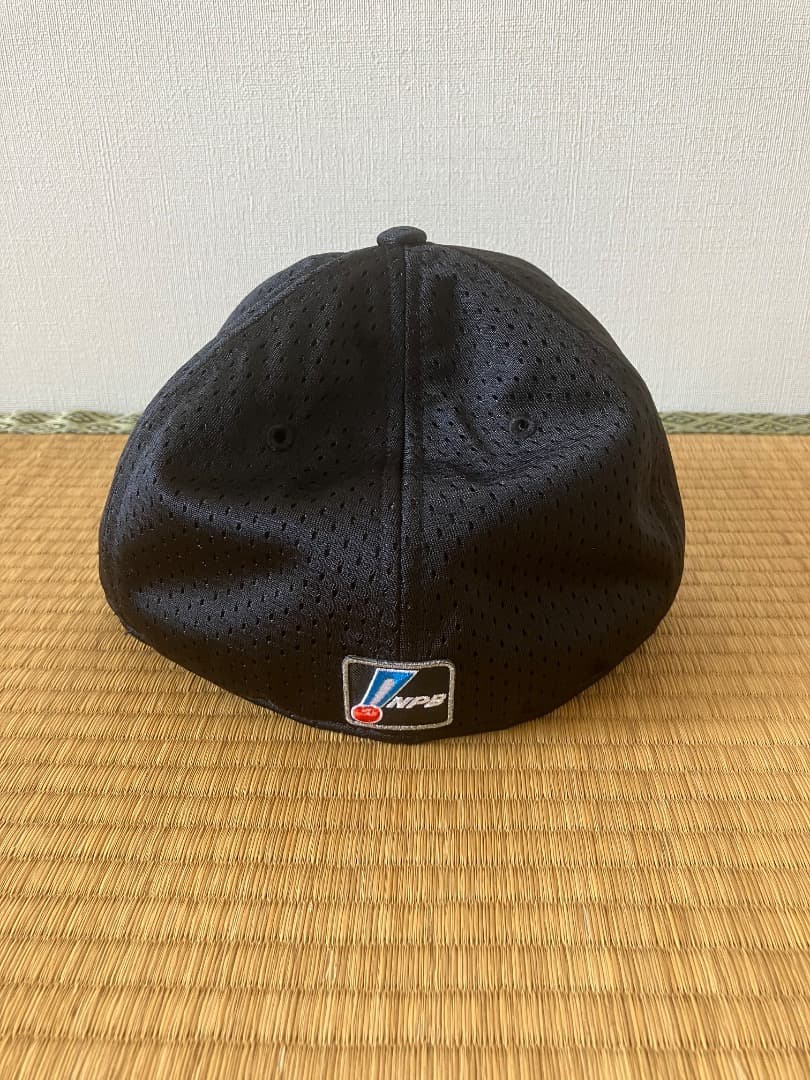 千葉ロッテマリーンズ　ブラックサマー実使用47 Brand 黒 Mロゴ キャップ