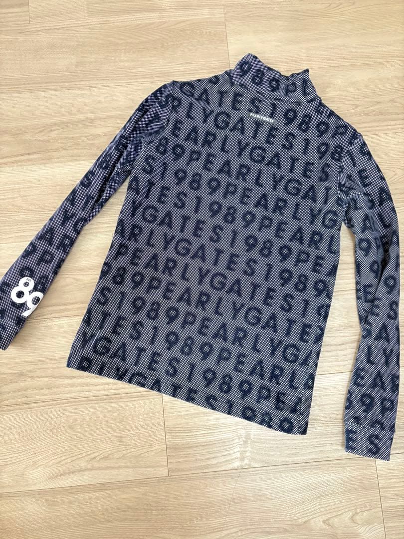 極美品　PG ネイビー タートルネックシャツ　裏起毛　秋冬　サイズ0