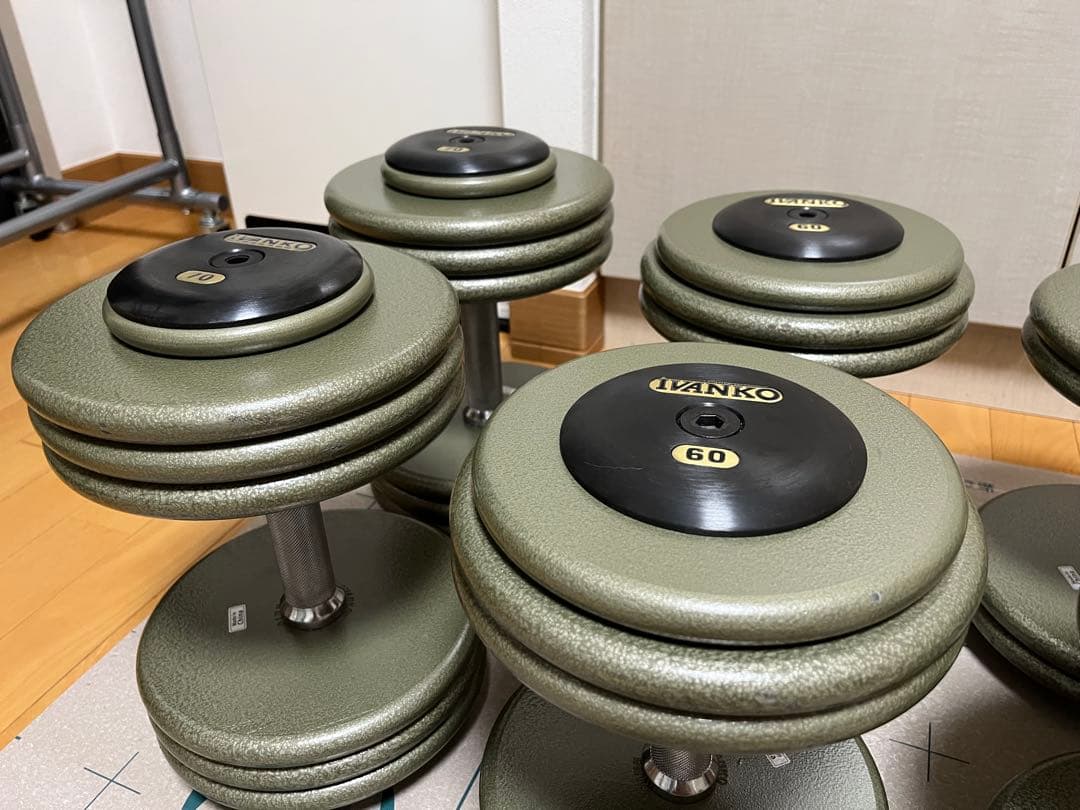IVANKO ダンベルセット 31kg-1kg 18個