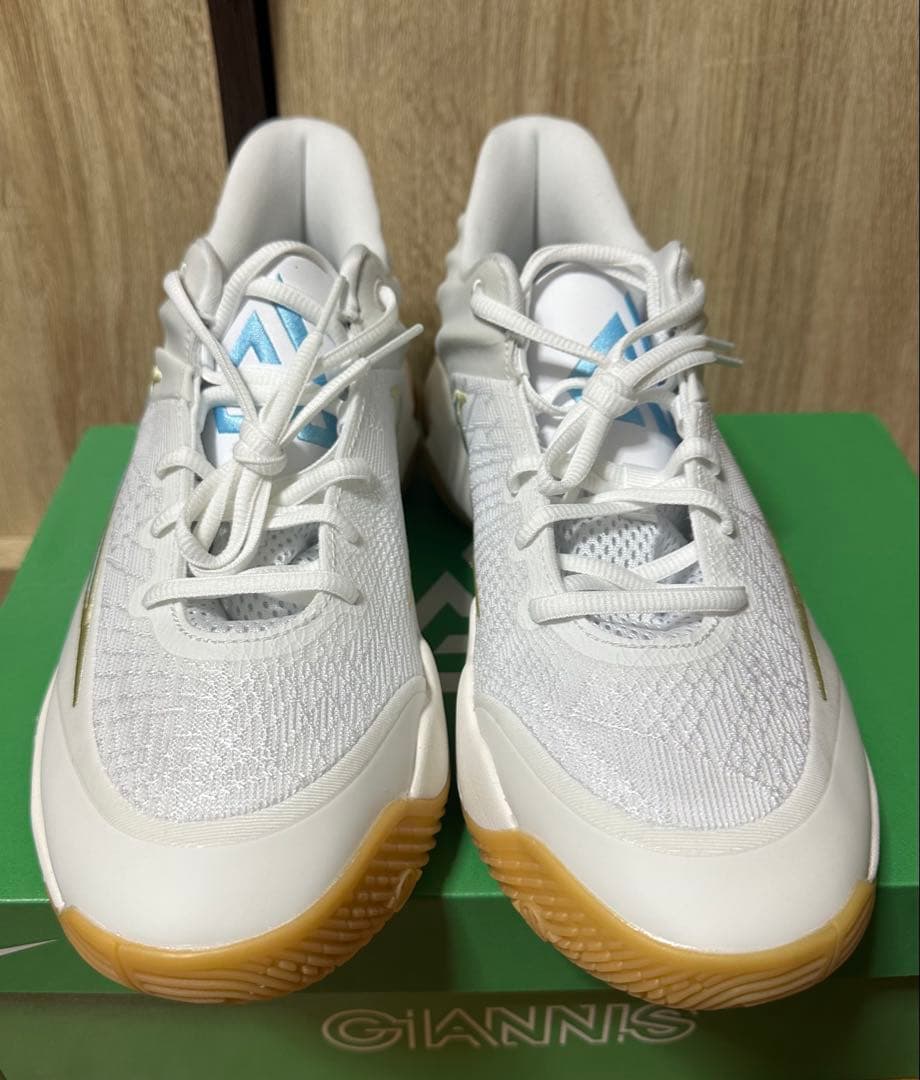 NIKE GIANNIS バスケットボールシューズ ホワイト/ブルー