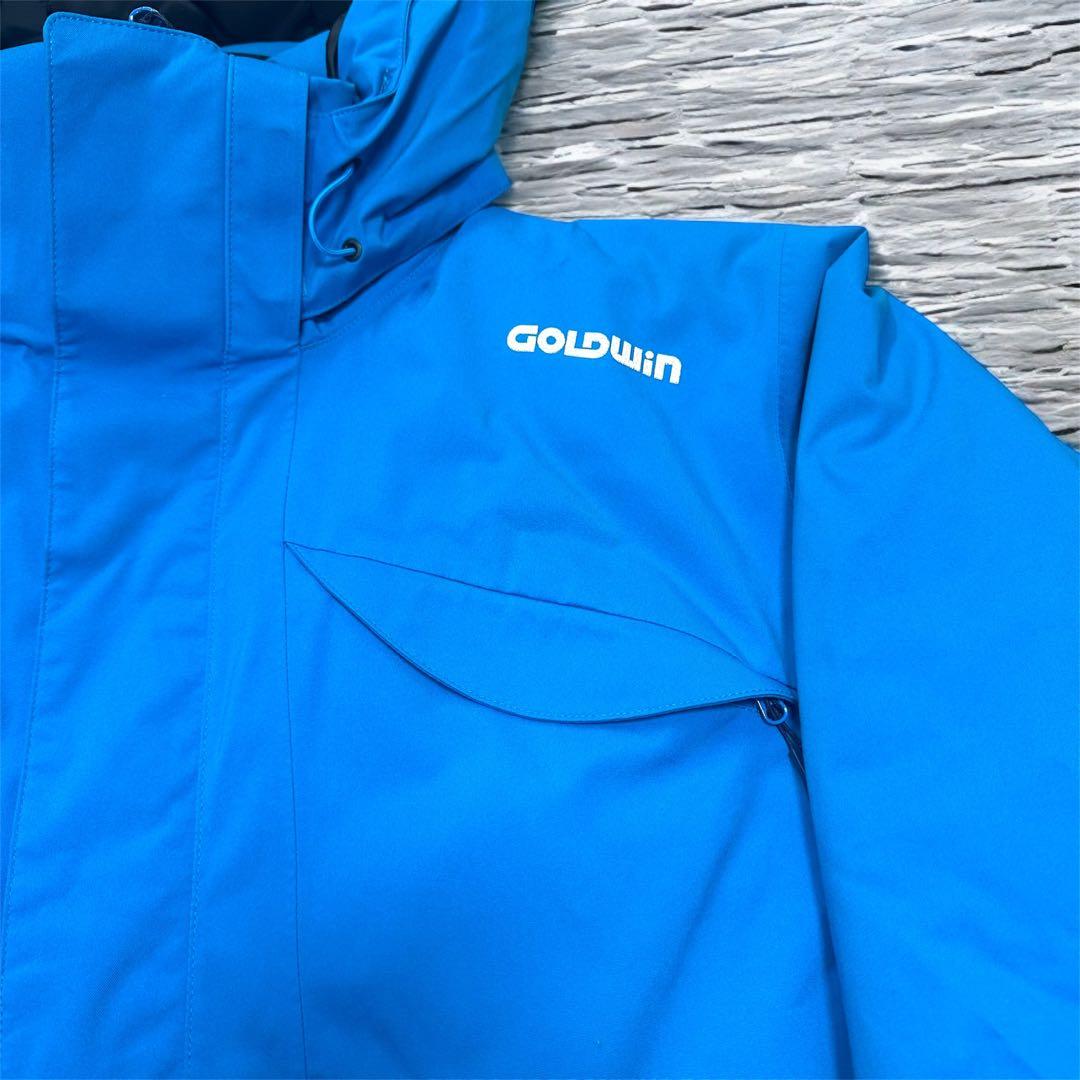 GOLDWIN フード付き青スノーボードウェア