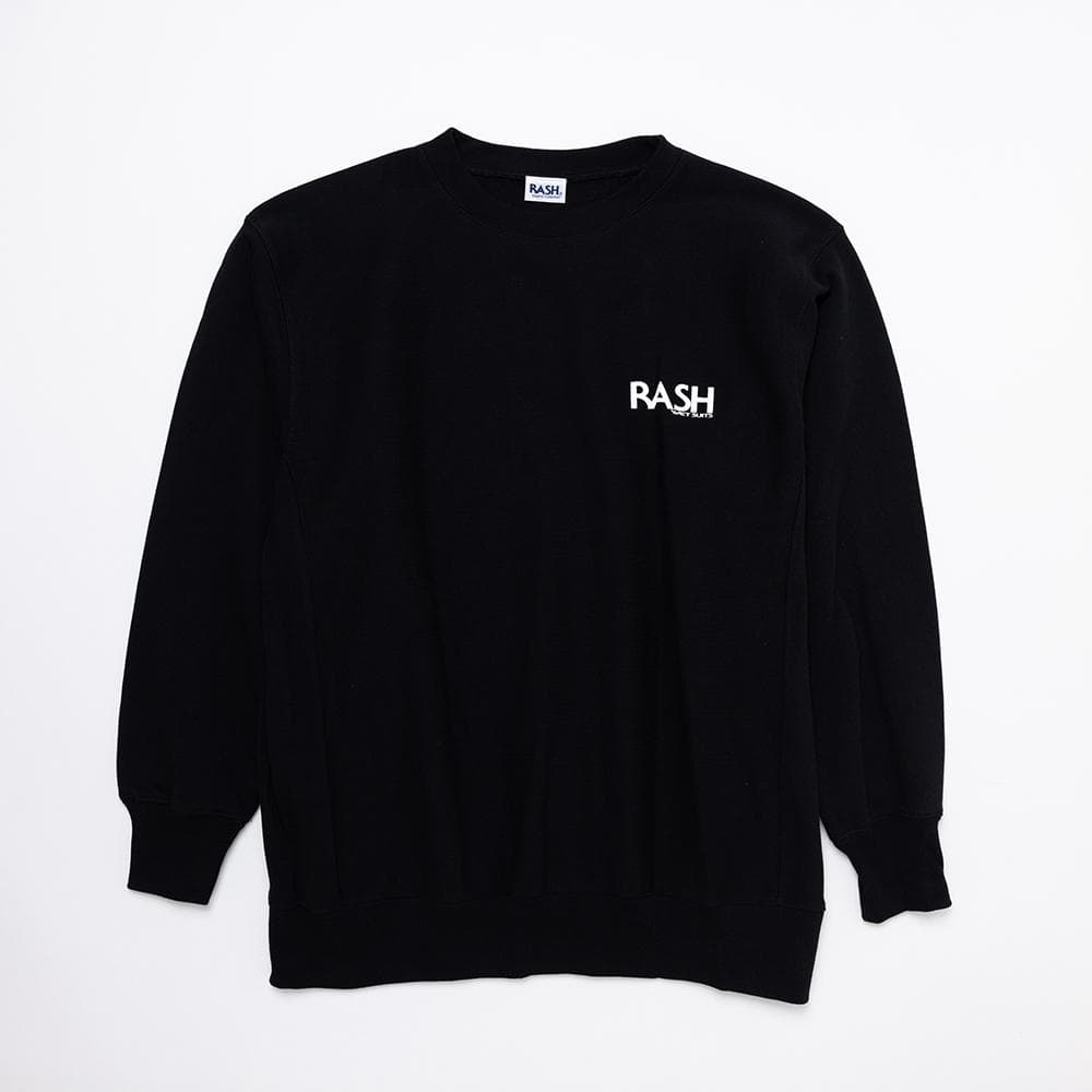 RASH WETSUITS ラッシュ 羽バッククルーネックスウェット ブラック