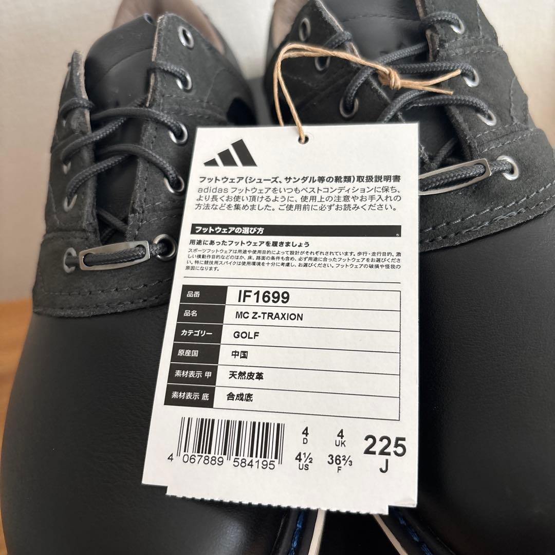 22.5cm　アディダス　ゴルフ　IF1699　定価31,900円　防水　皮革