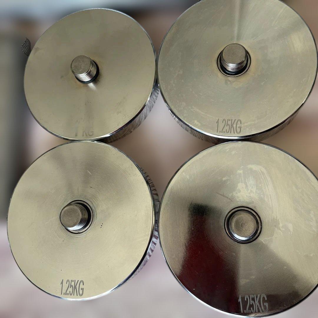 クロームダンベル　10kg✖︎2個セット&バーベルにもなるバー