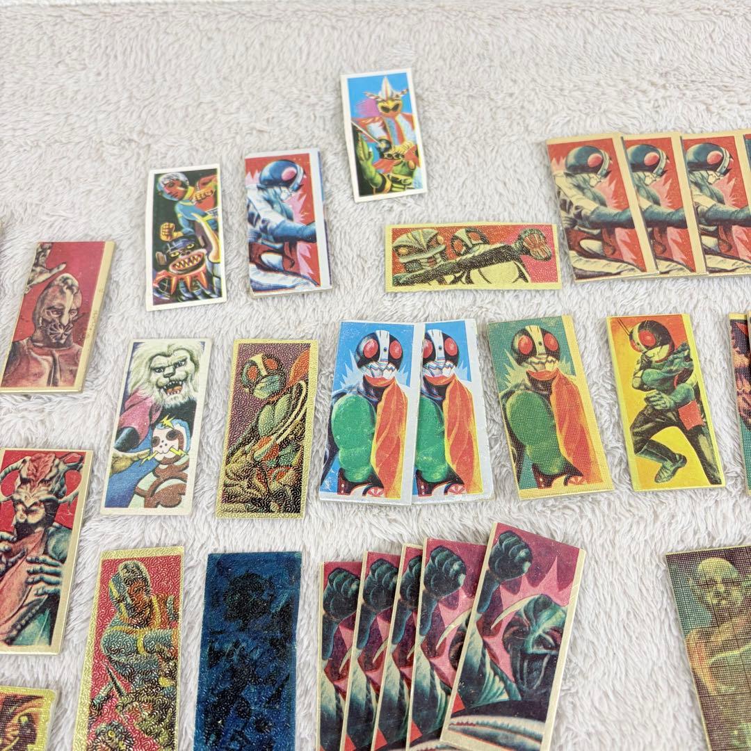 仮面ライダー　めんこ　怪人　ショッカー　金色　銀色　ゴールド　当時物　昭和レトロ