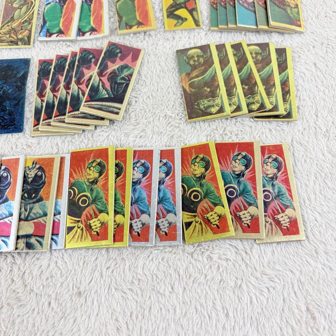 仮面ライダー　めんこ　怪人　ショッカー　金色　銀色　ゴールド　当時物　昭和レトロ