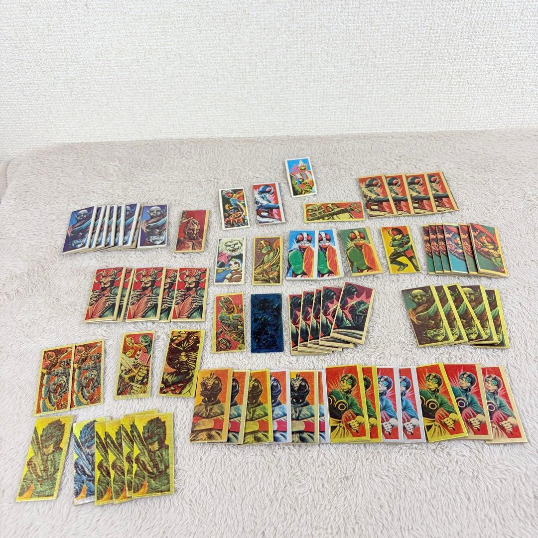 仮面ライダー　めんこ　怪人　ショッカー　金色　銀色　ゴールド　当時物　昭和レトロ