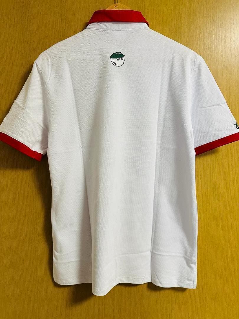 白色L マルボンゴルフ ポロシャツ malbon golf シャツ メンズ 半袖