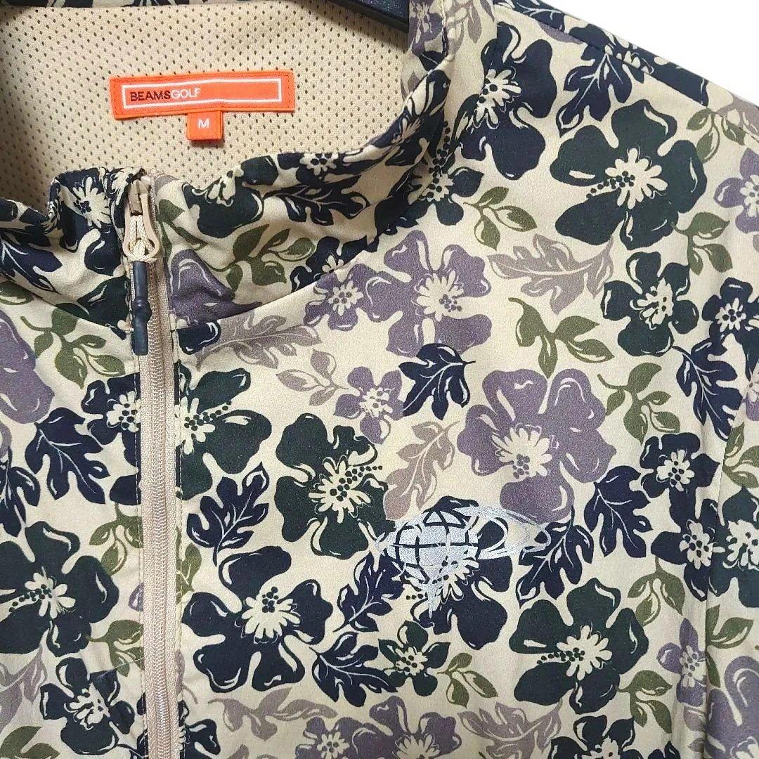 【美品】BEAMS GOLF　ビームスゴルフ 花柄 ジップアップジャケット M