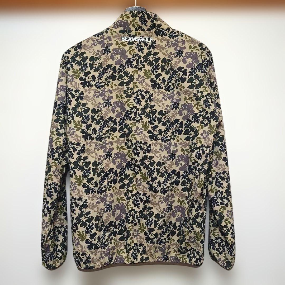 【美品】BEAMS GOLF　ビームスゴルフ 花柄 ジップアップジャケット M