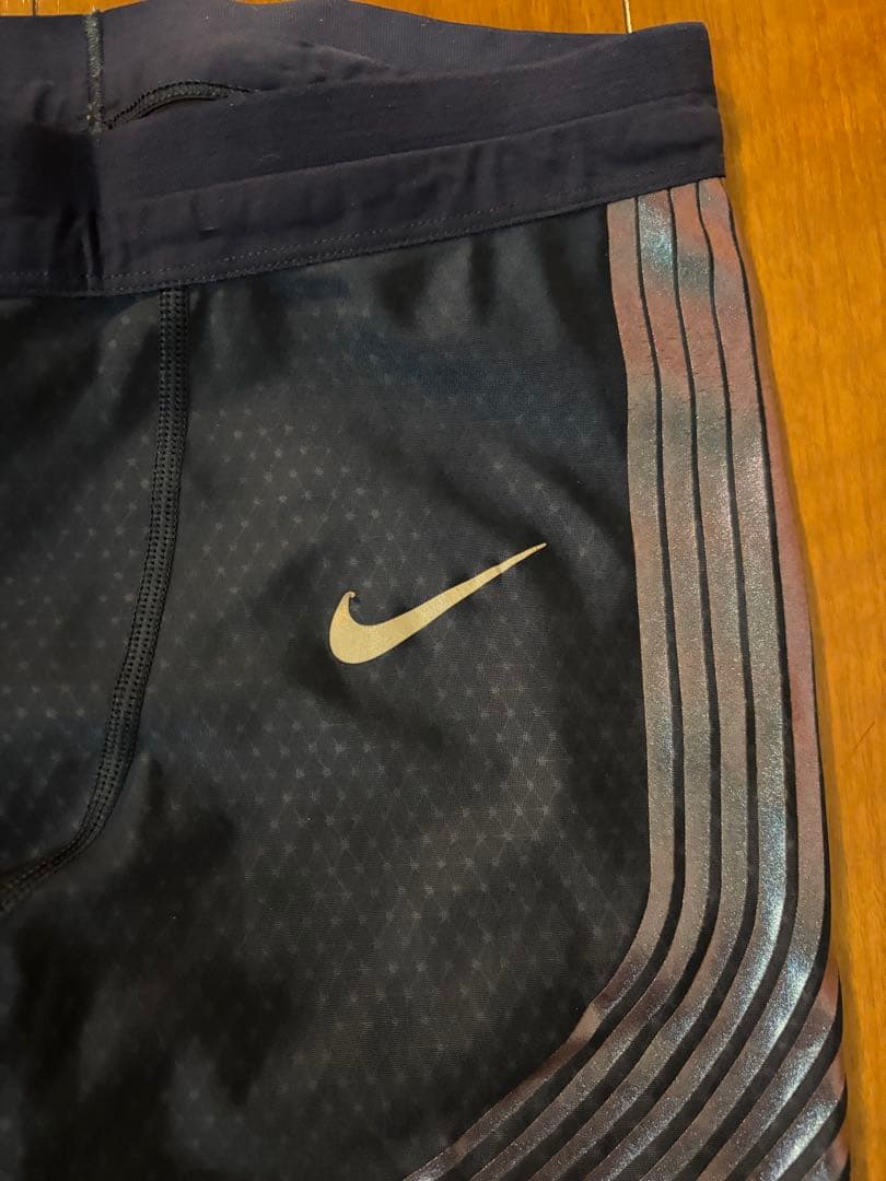 超希少　Nike ドライフィット　ロングタイツ ネイビー