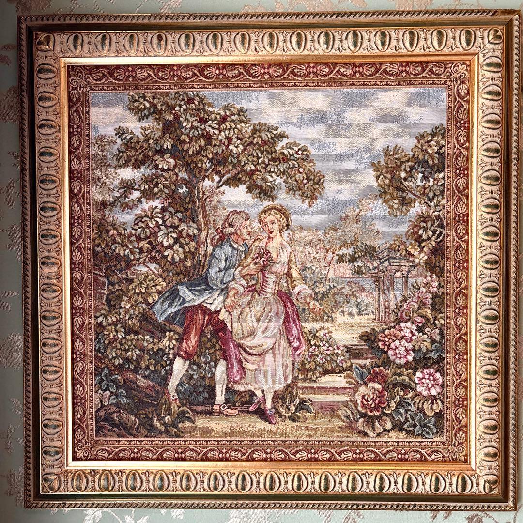 イタリア製　ゴブラン織　絵画