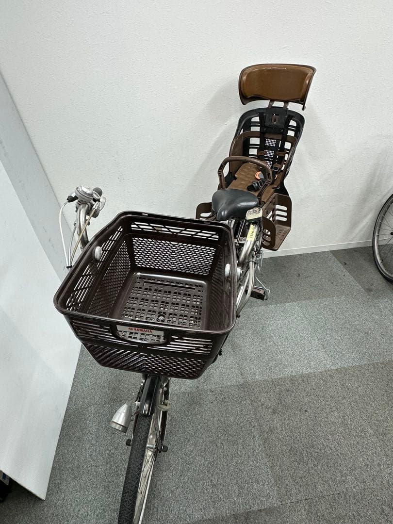 ヤマハpas little more 子供乗せシート付き電動自転車　大型カゴ付き