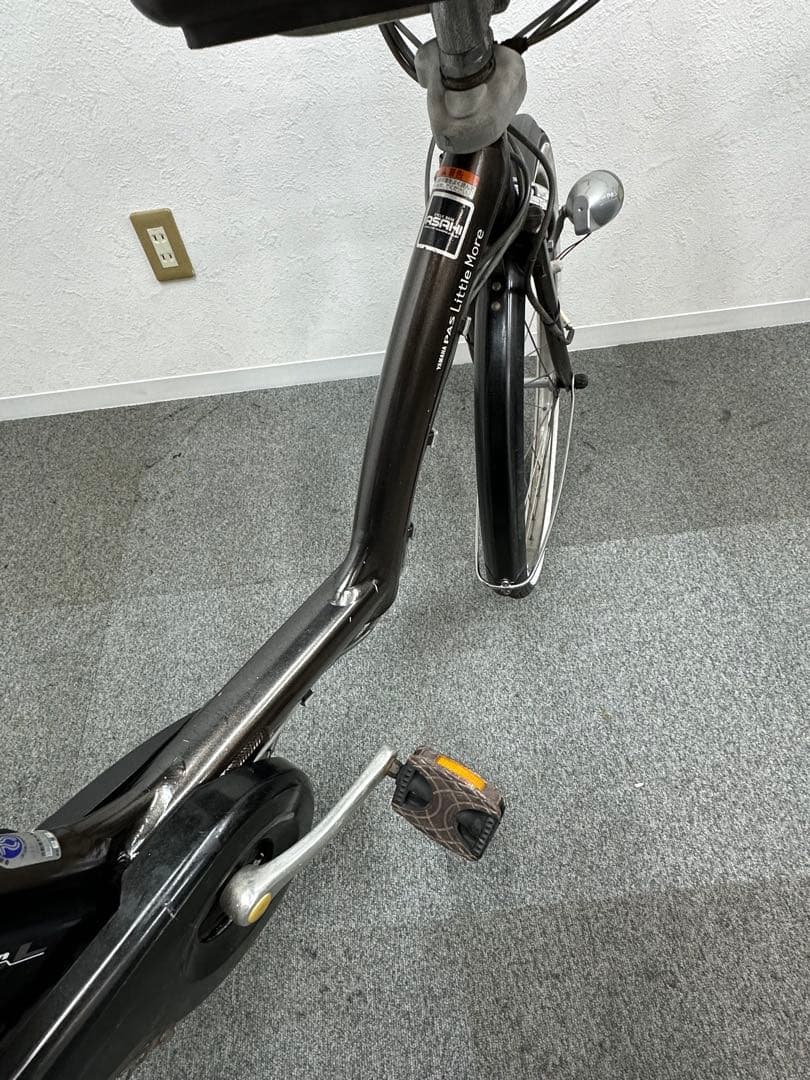 ヤマハpas little more 子供乗せシート付き電動自転車　大型カゴ付き