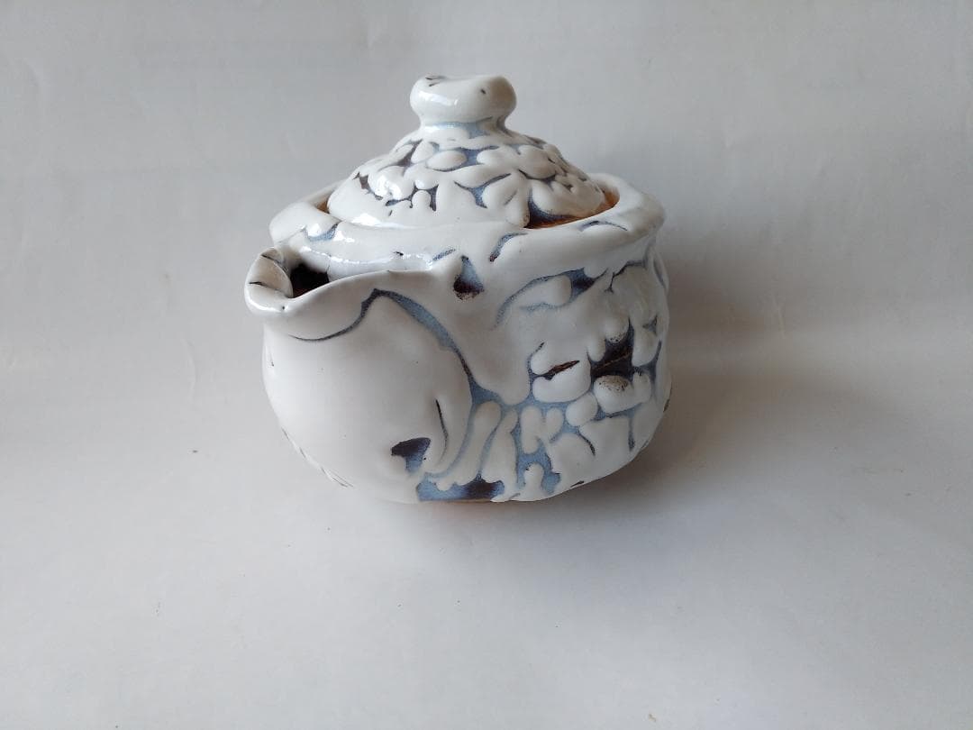 希少品 現代アート 萩碗 宝瓶 佐々木建 作 煎茶道具 玉露 かぶせ茶 新品