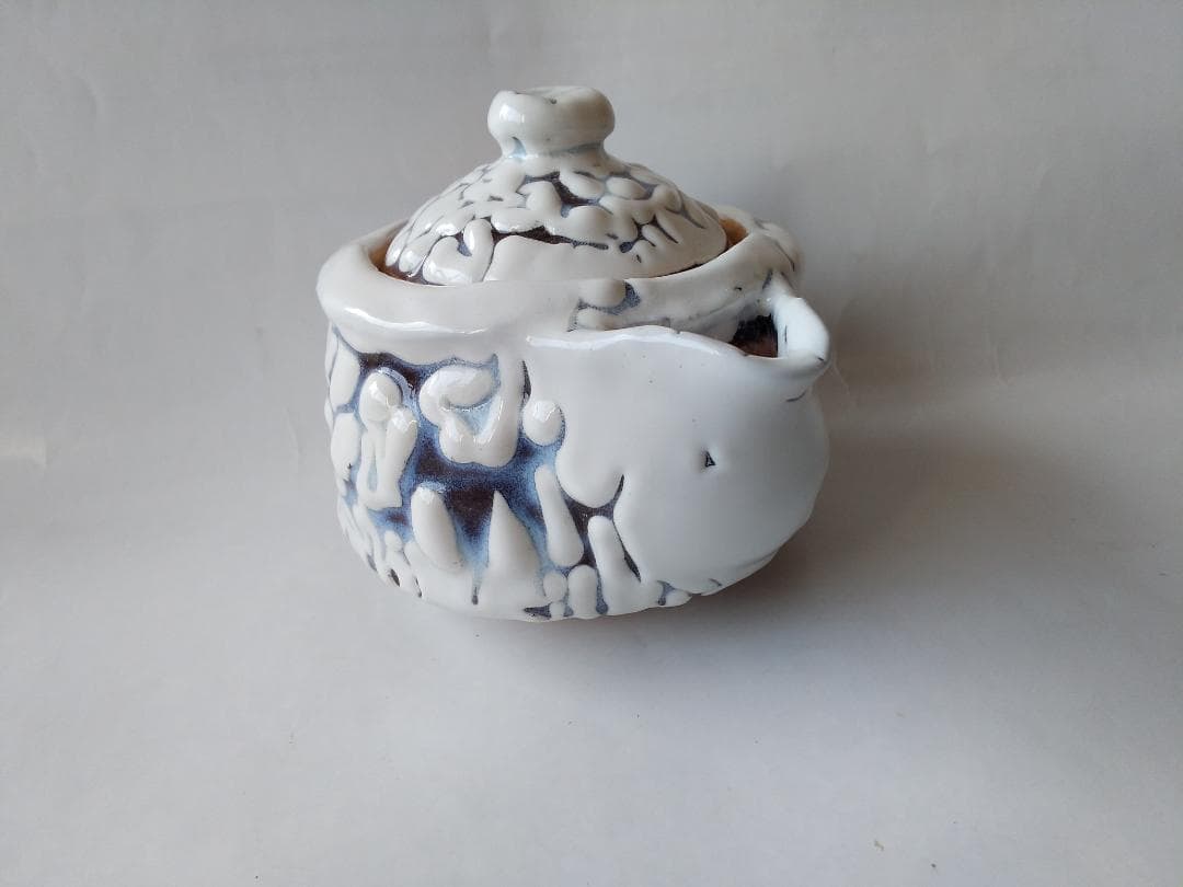 希少品 現代アート 萩碗 宝瓶 佐々木建 作 煎茶道具 玉露 かぶせ茶 新品