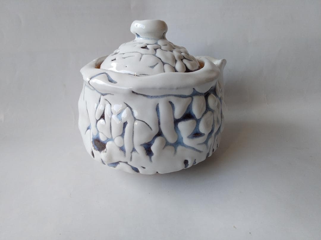 希少品 現代アート 萩碗 宝瓶 佐々木建 作 煎茶道具 玉露 かぶせ茶 新品